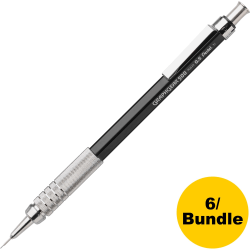 Pentel® GraphGear 500 Mechanical Pencils, HB Lead, Fine Point, 0.5 mm, Black Barrel, Pack Of 6