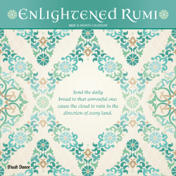 2025 Brush Dance Enlightened Rumi Monthly Plastic-Free Square Wall Calendar, 12" x 12", Inspiration, January to December 2025, 9781975478551