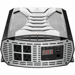 Cobra® PRO 3000W Professional-Grade Power Inverter with Remote, Black & Gray, CPI3000W