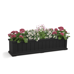 Mayne Cape Cod Window Box Planter, 4', Black