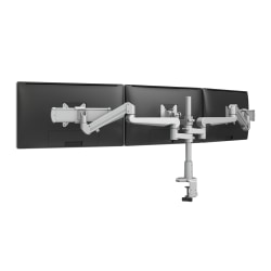 Fellowes® Evolve3 FMS Triple Fixed Motion Slider Monitor Arm, Holds Up To 32.9" Wide Monitors, 15.4 Lb Capacity, Silver
