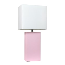 Lalia Home Lexington Table Lamp, 21"H, White/Blush Pink