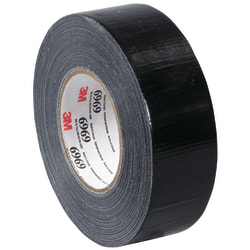 3M™ Highland™ 6969 Duct Tape, 3" Core, 2" x 180', Black, Case Of 3