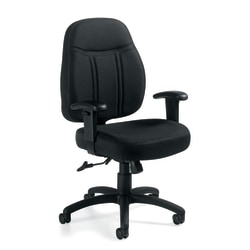 Offices To Go? Tilter Chair With Arms, 40"H x 25 1/2"W x 24"D, Black