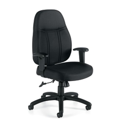 Offices To Go™ Tilter Chair With Arms, 42 1/2"H x 25 1/2"W x 26 1/2"D, Black
