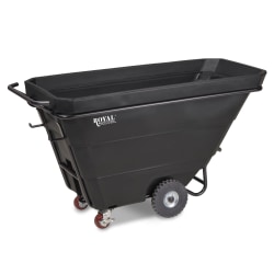 Royal Basket Trucks 1/2 Yard Heavy-Duty Tilt Truck, Black