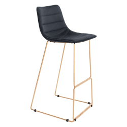 Zuo Modern Adele Bar Stools, Black/Gold, Set Of 2 Stools