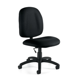 Offices To Go™ Mid-Back Chair, Task, 38"H x 25"W x 21"D, Black