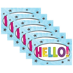 Teacher Created Resources Brights 4Ever Hello Postcards, 30 Per Pack, Set Of 6 Packs