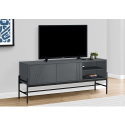 Monarch Specialties Sonny TV Stand For 58" TVs, 23-3/4"H x 59"W x 15-1/2"D, Gray