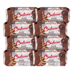 Balconi Duo Croissants, Chocolate, 1.8 Oz, 6 Croissants Per Pack, Case Of 8 Packs