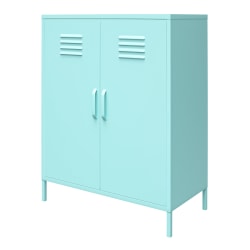 Ameriwood™ Home Cache 2-Door Metal Locker Storage Cabinet, 40"H x 31-1/2"W x 15-3/4"D, Mint