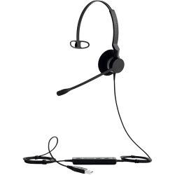 Jabra BIZ 2300 USB UC Wired Mono Headset - Mono - USB - Wired - Over-the-head - Monaural - Supra-aural - Noise Cancelling, Noise Reduction Microphone