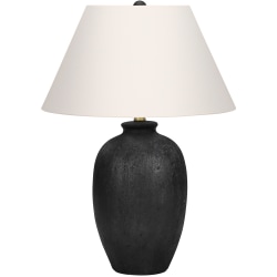 Monarch Specialties Emmitt Table Lamp, 24"H, Ivory/Black