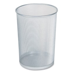 Rubbermaid® Commercial Steel Mesh Wastebasket, 5 gal, Steel Mesh, Silver