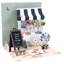 Up With Paper Mother's Day Greeting Card, 5-1/4" x 5-1/4", Flower Cart