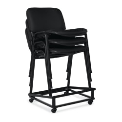 Offices To Go™ Stackable Chair, Black, Pack Of 2