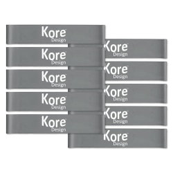 Kore Design™ Fidget Kick Bands, Latex, 2" x 16", Gray, Pack Of 10 Bands