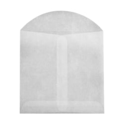 LUX Open-End Envelopes, 4" x 4", Flap Closure, Glassine, Pack Of 50