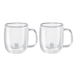 Zwilling Sorrento Plus Double Wall Glass Espresso Mug Set, 2.7 Oz, Clear, Set Of 2 Mugs