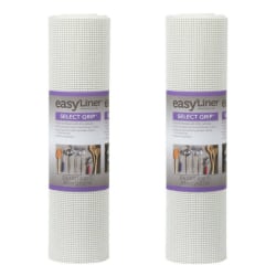 Duck® Brand 281877 Select Grip EasyLiner Non-Adhesive Shelf And Drawer Liner, 20" x 24', White, Pack Of 2 Rolls