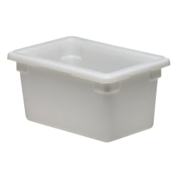 Cambro Poly Food Storage Boxes, 9"H x 12"W x 18"D, White, Case Of 6 Boxes