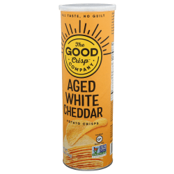 The Good Crisp Company Potato Crisps, Aged White Cheddar, 5.6 Oz, Total Qty 8