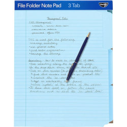 IdeaStream Find It File Folder Notepad, Letter Size, Blue, Pack Of 12 Folders