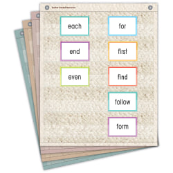 Teacher Created Resources Woven Magnetic Mini Pocket Charts, 14" x 17", Set Of 4