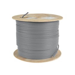 Tripp Lite Cat5e 350 MHz Solid Core Plenum-Rated (UTP) PVC Bulk Ethernet Cable Gray 1000 ft. (304.8 m) - 1000 ft Category 5e Network Cable for Network Device, Router, Patch Panel, Switch - First End: Bare Wire - Second End: Bare Wire - 1 Gbit/s