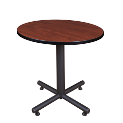 Regency Kobe X-Base Round Breakroom Table, 29"H x 30"W x 30"D, Cherry