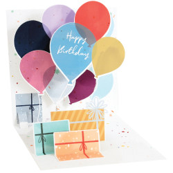 Up With Paper Summer Pop-Up Card With Envelope, Half Fold, 5-1/4" x 5-1/4", Age Specific Birthday