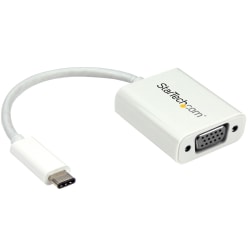 StarTech.com USB-C To VGA Adapter, White