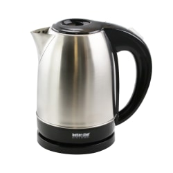 Better Chef 1.7 L Cordless Electric Tea Kettle, Silver