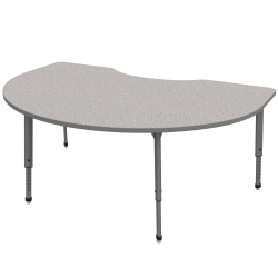 Marco Group Apex™ Series Adjustable Height Kidney Table, 30"H x 72"W x 48"D, Gray Nebula/Gray