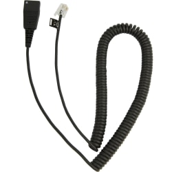 Jabra Headset Adapter Cable - 6.56 ft Phone Cable for Headset - First End: 1 x Quick Disconnect - Second End: 1 x RJ-10 Phone - Black