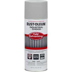 Rust-Oleum Industrial Choice 1600 System Cold Galvanizing Compound, 14 Oz, Flat Zinc, Pack Of 6 Cans