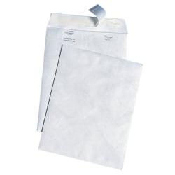 Quality Park® Tyvek® Envelopes, 10" x 13", Self-Adhesive, White, Box Of 100