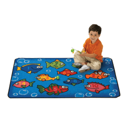 Carpets for Kids® KID$Value Rugs™ Something Fishy Rug, 3' x 4 1/2' , Blue