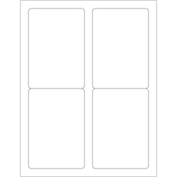 Tape Logic® Removable Laser Labels, LL263, Rectangle, 3 1/2" x 5", White, Case Of 400