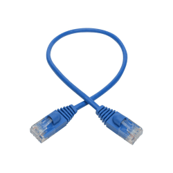 Tripp Lite Cat6a 10G Snagless Molded Slim UTP Ethernet Cable (RJ45 M/M) Blue 1 ft. (0.31 m)