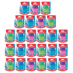 Maped Shaker Pencil Sharpener, 2-Hole, Pack Of 25