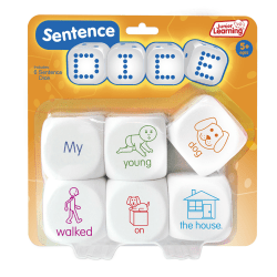 Junior Learning Sentence Dice, 1-5/8", Set Of 6