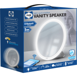 Sealy SL-HW-BS-102-WT LED Vanity Mirror With Speaker, White