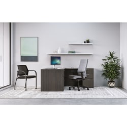 HON® Mod 60"W L-Station Computer Desk, Slate Teak