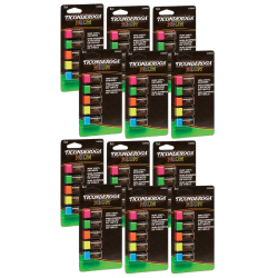 Ticonderoga Mini Vinyl Erasers, 1/2" x 1-1/2", Assorted Neon Colors, 5 Erasers Per Pack, Set Of 12 Packs