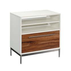 Sauder® Vista Key 19"D Lateral File Cabinet, Pearl Oak/Blaze Acacia