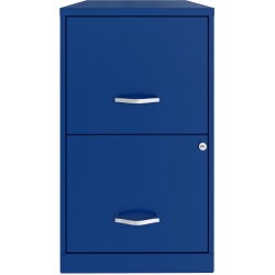 Realspace® SOHO Smart 18"D Vertical 2-Drawer File Cabinet, Blue