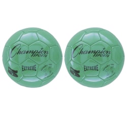 Champion Sports Extreme Soccer Balls, Size 5, Green, Pack Of 2 Balls
