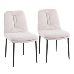 LumiSource Smith Contemporary Dining Chairs, Black/Cream, Set Of 2 Chairs